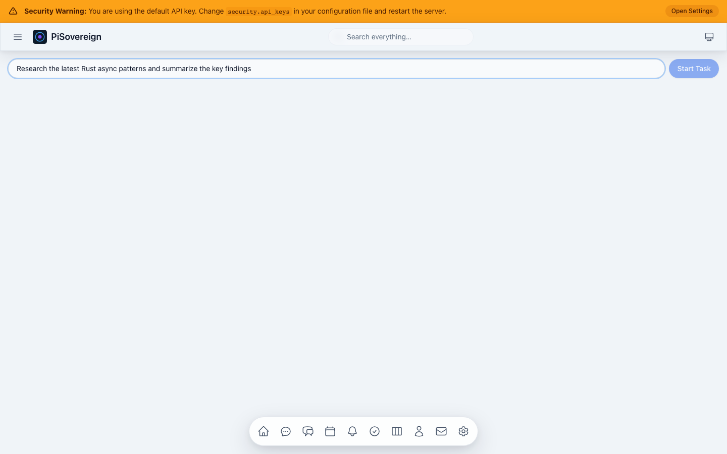 Agentic task input filled