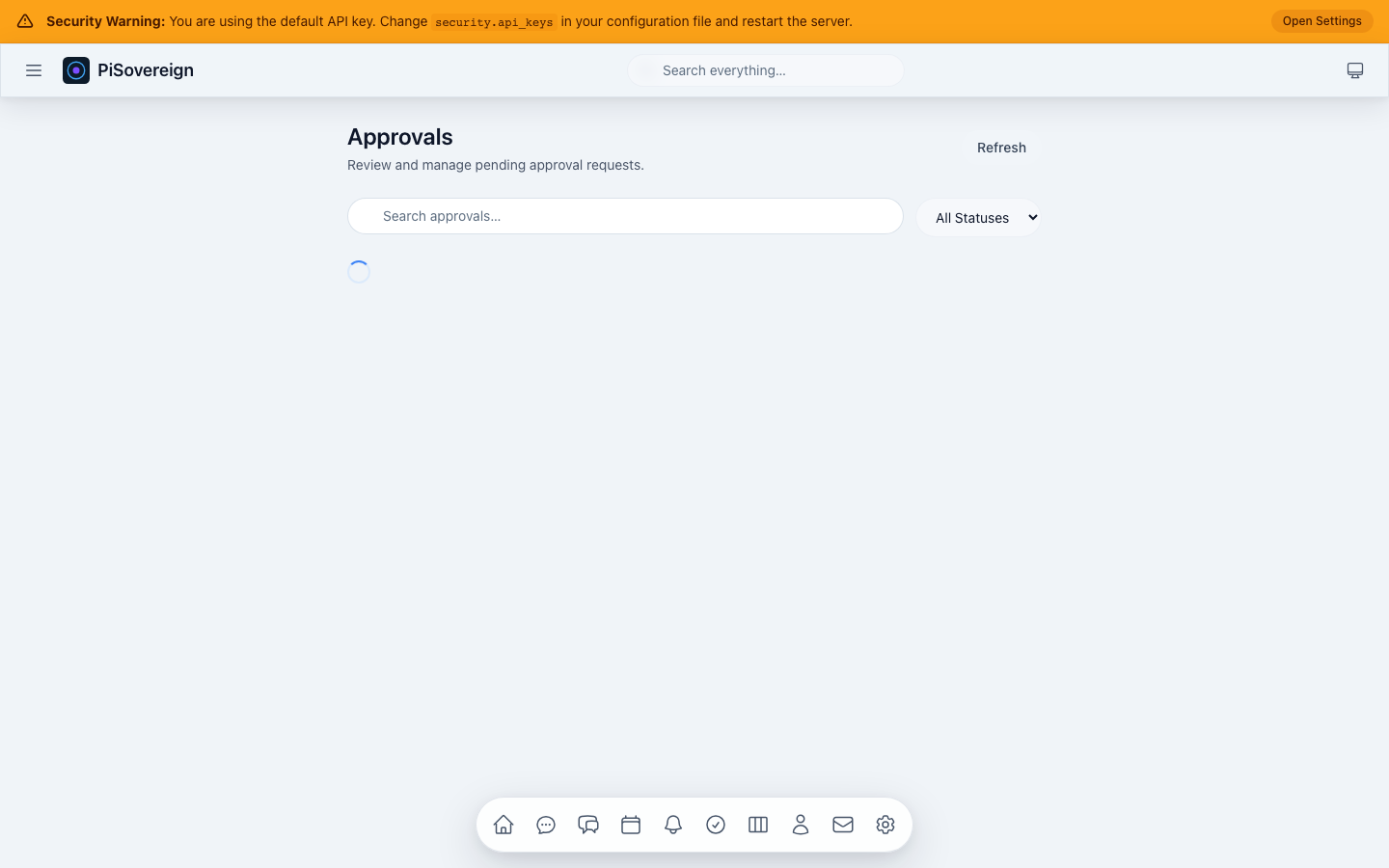 Approvals page overview