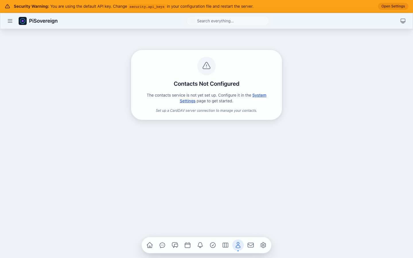 Create contact modal (empty)