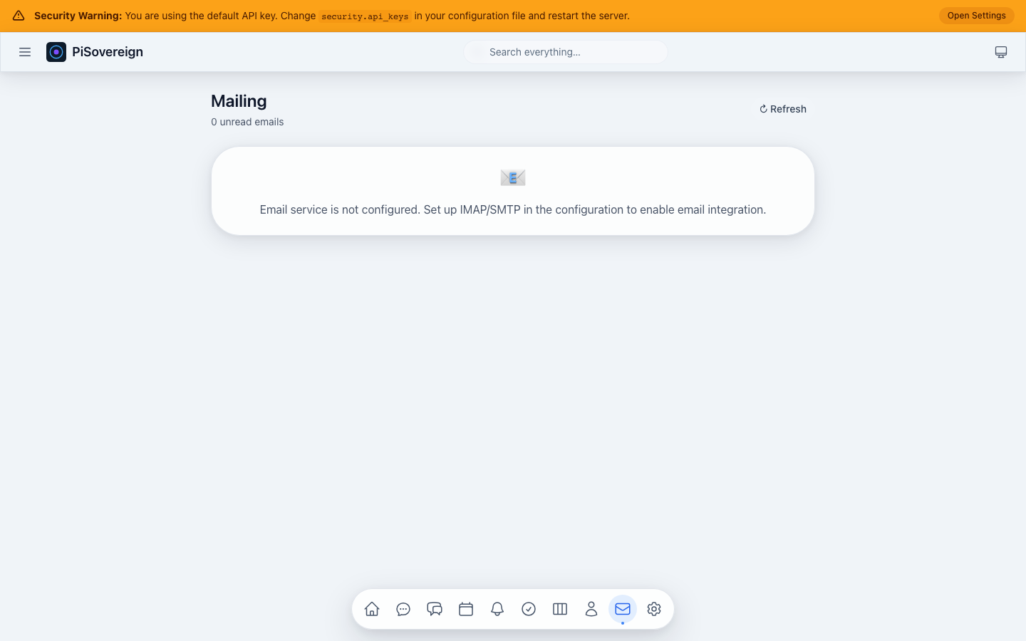 Mailing inbox overview
