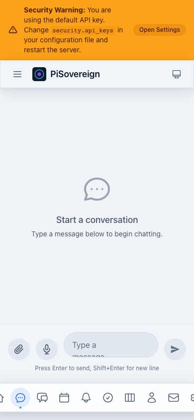 Mobile chat page
