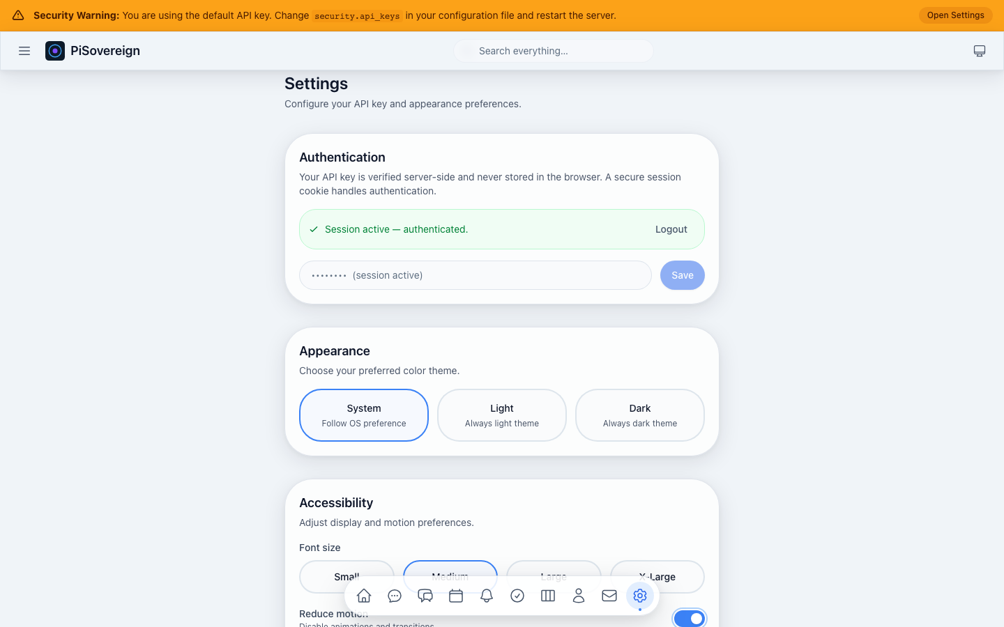 Accessibility options
